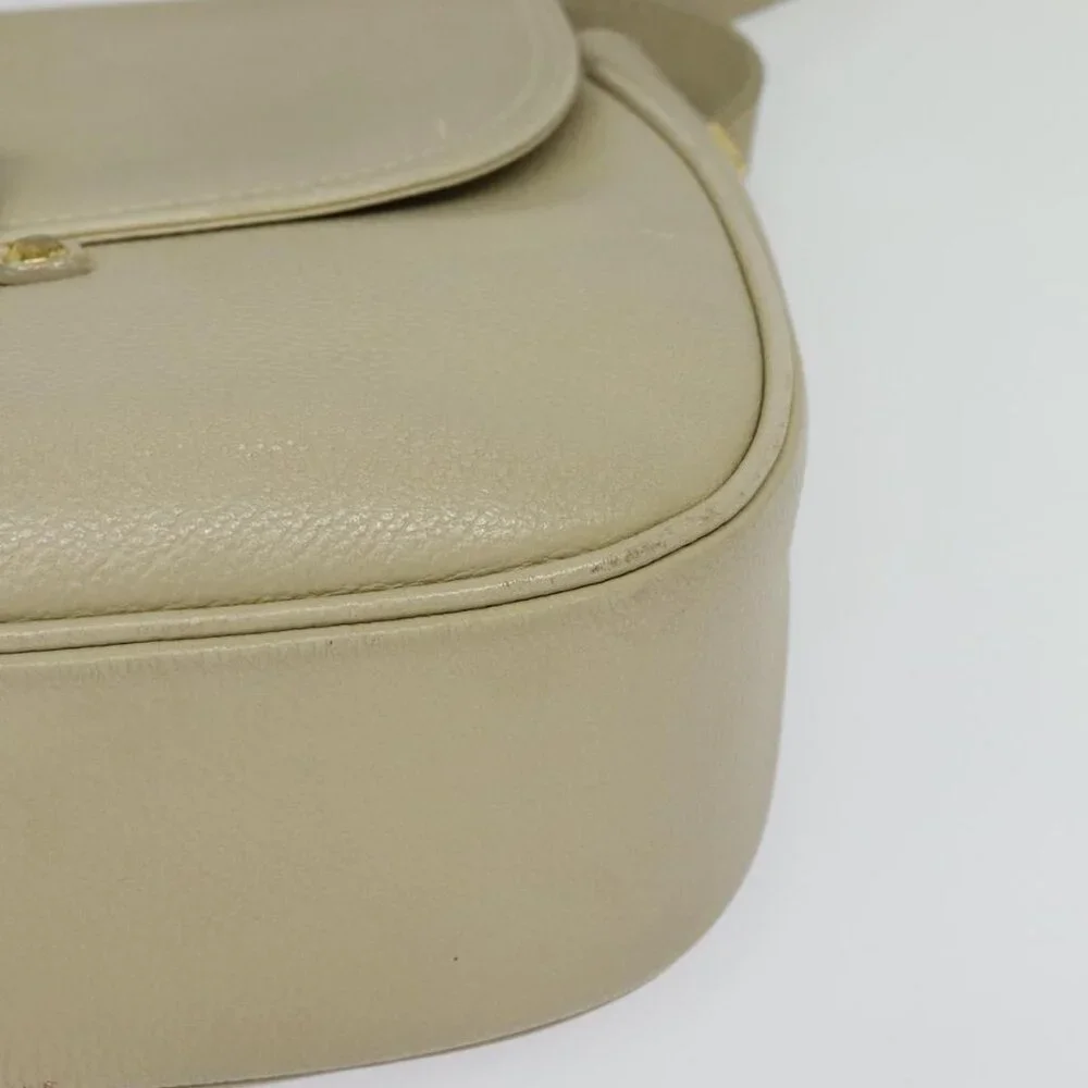 Authentic SAINT LAURENT Shoulder Bag Leather Beige Gold - Picture 6 of 16